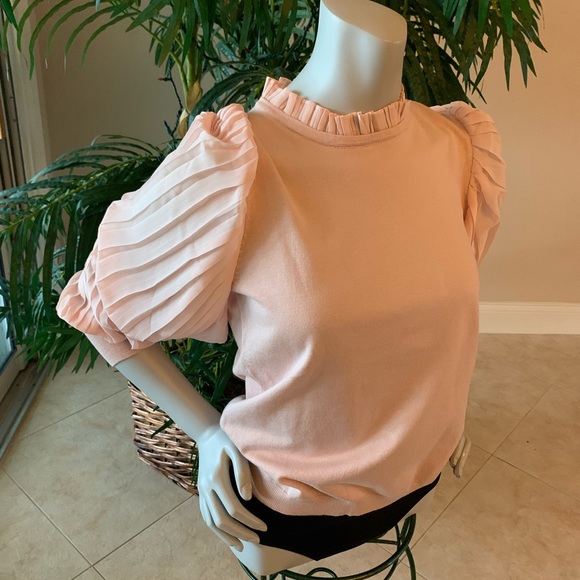 “Adrianna papell” , Sweater with silk sleeves - Picture 5 of 12